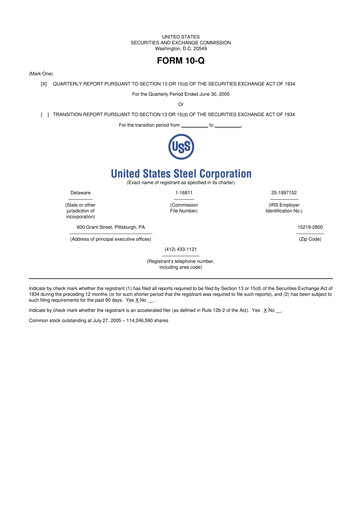 Vorschaubild U.S. Steel
 10-Q Quartalsbericht  