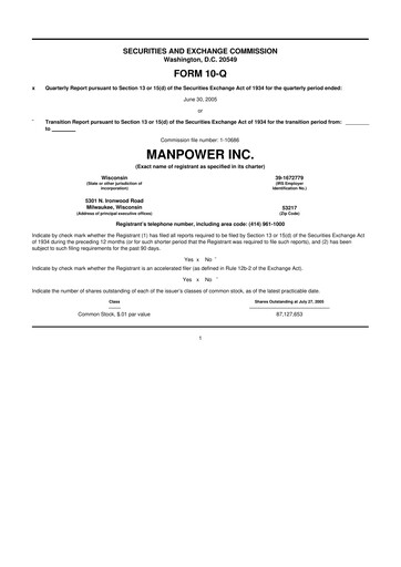Thumbnail ManpowerGroup 10-Q Quarterly Report FY 
