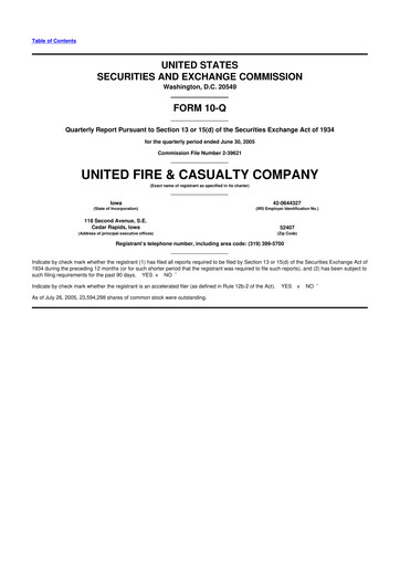 Vorschaubild United Fire Group 10-Q Quartalsbericht  