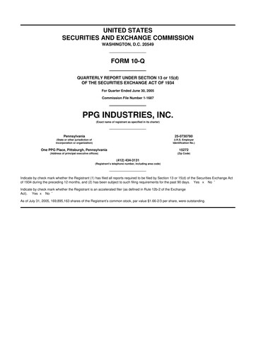Thumbnail PPG Industries
 10-Q Quarterly Report FY 