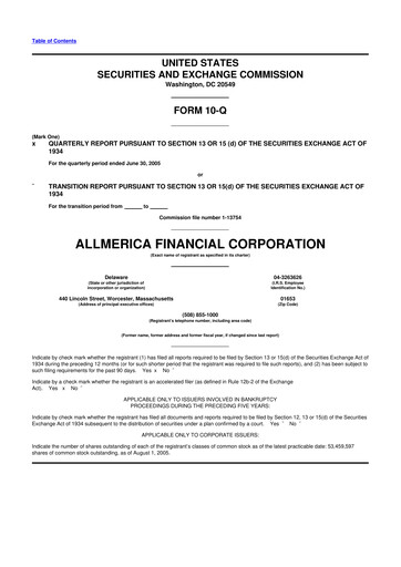 Thumbnail Hanover Insurance Group 10-Q Quarterly Report FY 