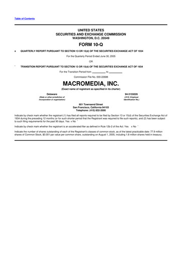 Miniature Macromedia 10-Q Rapport trimestriel  