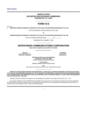 Thumbnail Entravision Communications
 10-Q Quarterly Report FY 