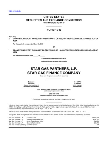 Thumbnail Star Group 10-Q Quarterly Report FY 