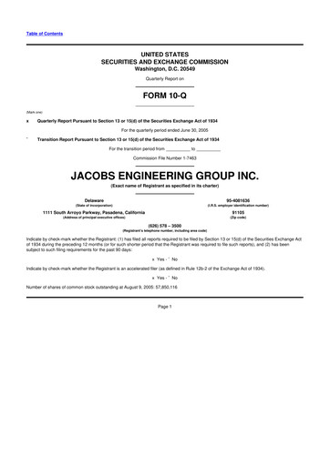 Miniature Jacobs Engineering 10-Q Rapport trimestriel  