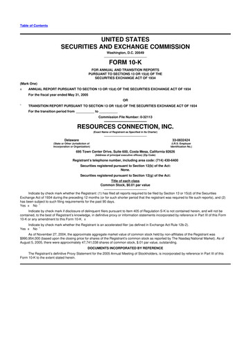 Thumbnail RGP (Resources Connection) 10-K Annual Report 