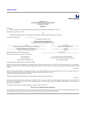 Thumbnail Worthington Enterprises 10-K Annual Report 