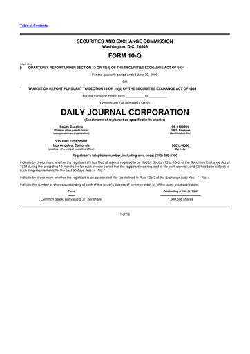 Thumbnail Daily Journal 10-Q Quarterly Report FY 