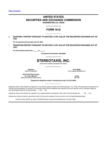 Vorschaubild Stereotaxis 10-Q Quartalsbericht  