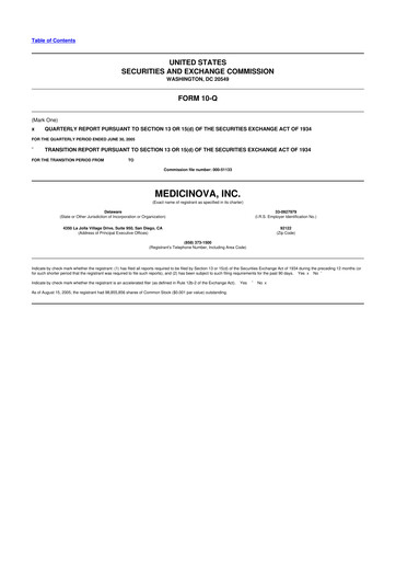 Thumbnail MediciNova 10-Q Quarterly Report FY 
