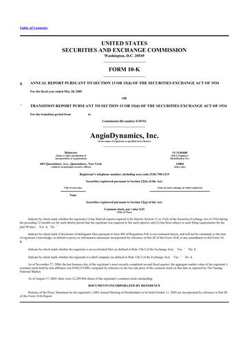 Thumbnail AngioDynamics 10-K Annual Report 