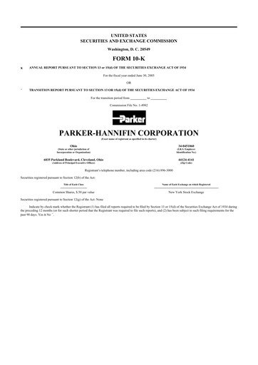 Thumbnail Parker-Hannifin
 10-K Annual Report 