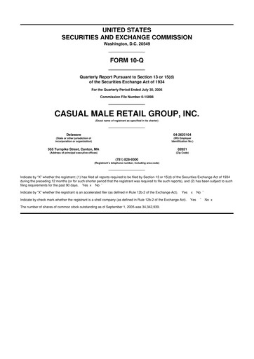 Vorschaubild Destination XL 10-Q Quartalsbericht  