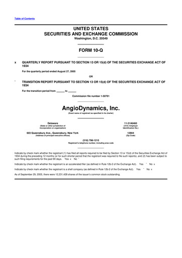 Thumbnail AngioDynamics 10-Q Quarterly Report FY 