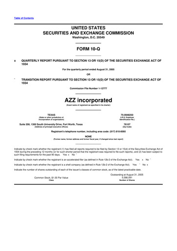 Thumbnail AZZ 10-Q Quarterly Report FY 