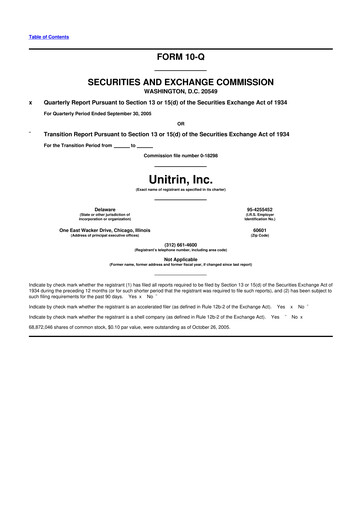 Vorschaubild Kemper 10-Q Quartalsbericht  