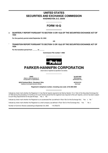 Thumbnail Parker-Hannifin
 10-Q Quarterly Report FY 