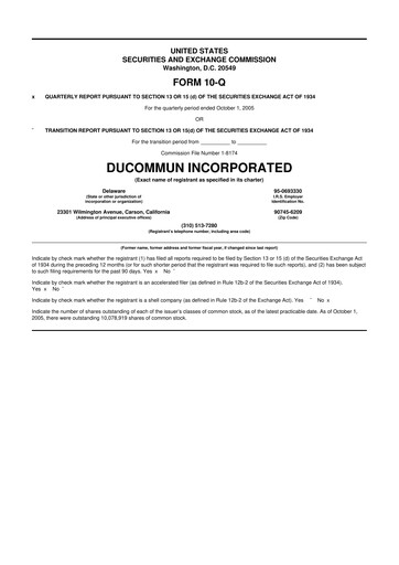 Thumbnail Ducommun 10-Q Quarterly Report FY 