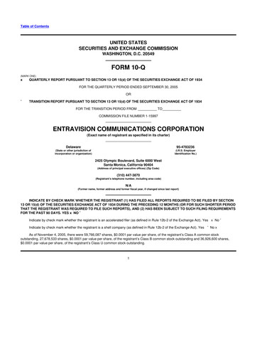 Thumbnail Entravision Communications
 10-Q Quarterly Report FY 