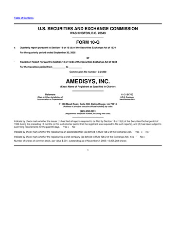 Thumbnail Amedisys 10-Q Quarterly Report FY 