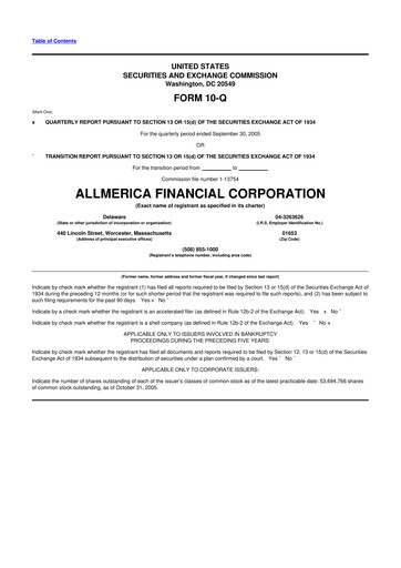 Thumbnail Hanover Insurance Group 10-Q Quarterly Report FY 