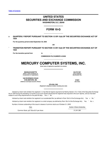 Thumbnail Mercury Systems 10-Q Quarterly Report FY 