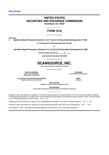 Thumbnail ScanSource 10-Q Quarterly Report FY 