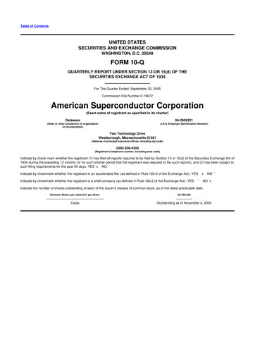 Vorschaubild American Superconductor Corporation 10-Q Quartalsbericht  