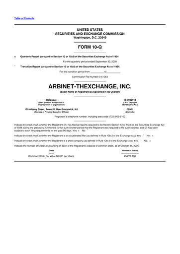 Thumbnail Arbinet 10-Q Quarterly Report FY 
