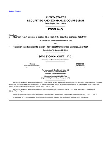 Vorschaubild Salesforce 10-Q Quartalsbericht  