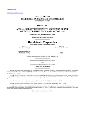 Miniature Encompass Health
 10-K Rapport annuel 