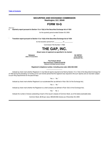 Vorschaubild Gap Inc.
 10-Q Quartalsbericht  