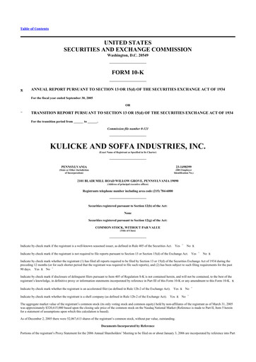 Thumbnail Kulicke and Soffa Industries 10-K Annual Report 