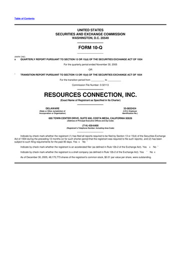 Thumbnail RGP (Resources Connection) 10-Q Quarterly Report FY 