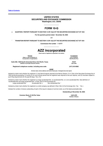 Thumbnail AZZ 10-Q Quarterly Report FY 