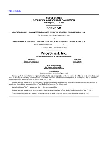Thumbnail PriceSmart
 10-Q Quarterly Report FY 