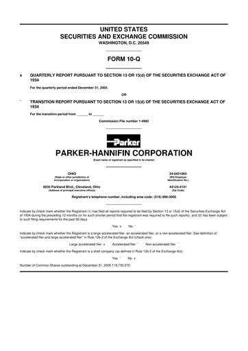 Thumbnail Parker-Hannifin
 10-Q Quarterly Report FY 