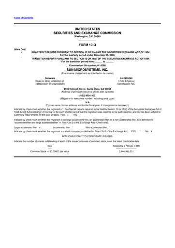 Thumbnail Sun Microsystems 10-Q Quarterly Report FY 