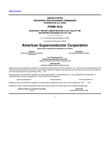 Vorschaubild American Superconductor Corporation 10-Q Quartalsbericht  