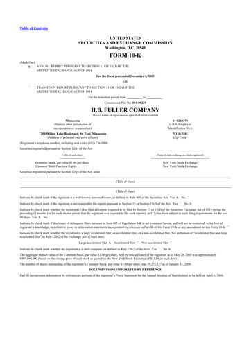 Thumbnail H.B. Fuller
 10-K Annual Report 