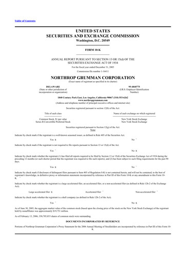 Thumbnail Northrop Grumman 10-K Annual Report 