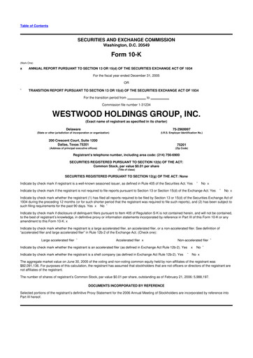 Thumbnail Westwood Holdings Group 10-K Annual Report 