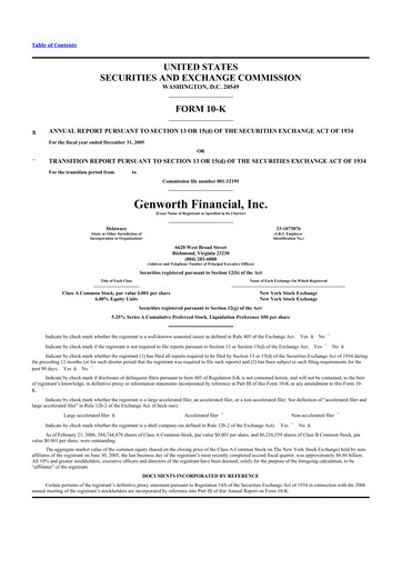 Thumbnail Genworth Financial
 10-K Annual Report 