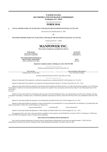 Thumbnail ManpowerGroup 10-K Annual Report 