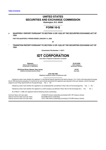Thumbnail IDT Corporation
 10-Q Quarterly Report FY 