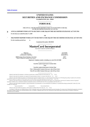 Thumbnail Mastercard 10-K Annual Report 