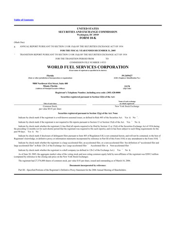 Thumbnail World Kinect 10-K Annual Report 