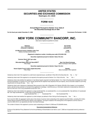 Thumbnail Flagstar Bank 10-K Annual Report 