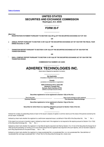Miniature Fennec Pharmaceuticals 20-F Rapport annuel 