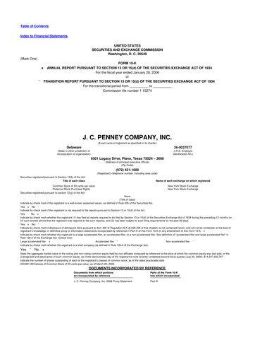 Thumbnail JCPenney 10-K Annual Report 